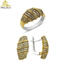 Gümüş Otantik Taşlı Set